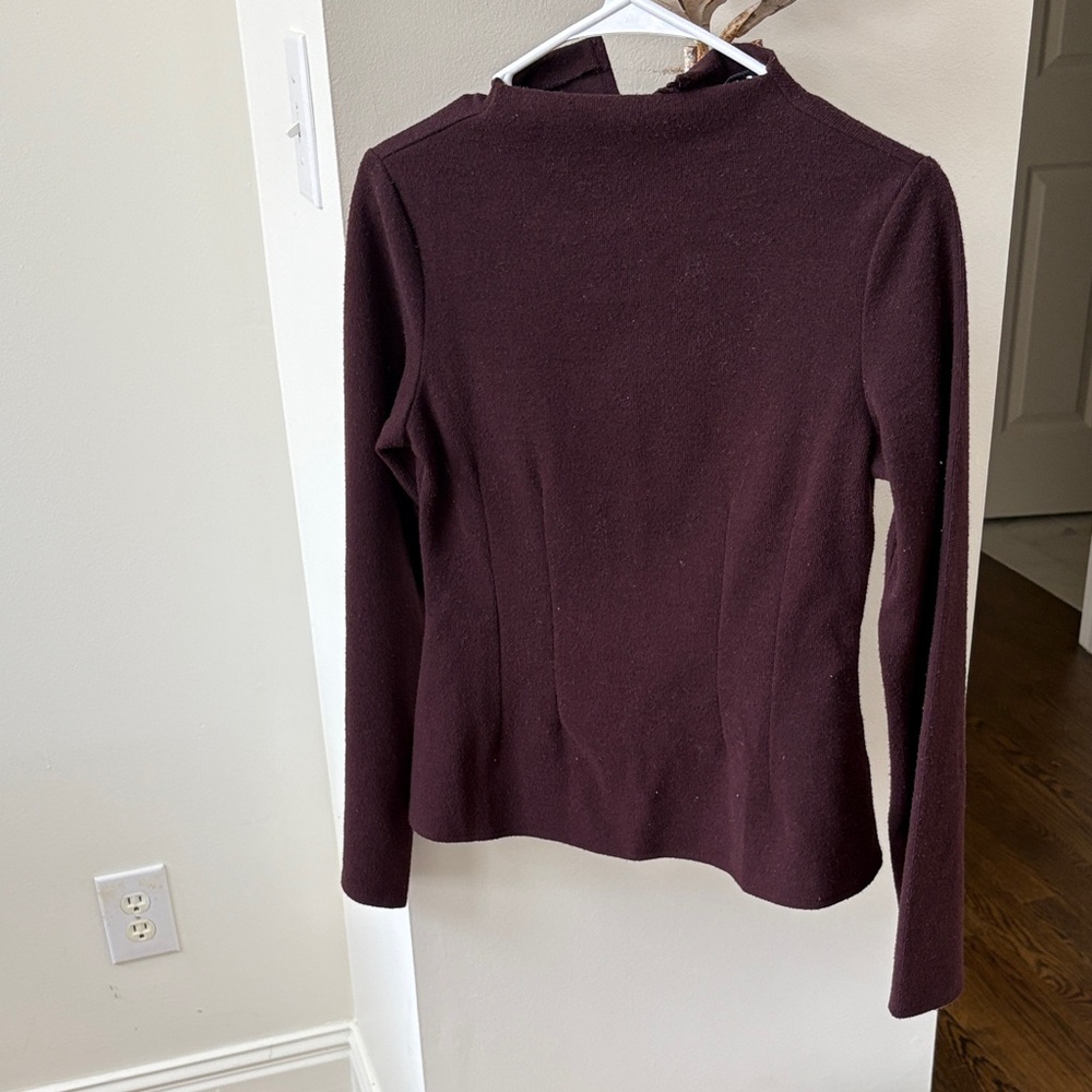Burgundy High-Neck Long Sleeve H&M
